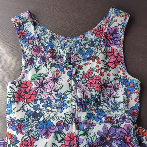 SCANLAN THEODORE Bow Watercolor Floral Maxi Dress VNECK back Size Small - Picture 4 of 13